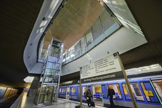 Lift tower in the underground station Garching-Forschungszentrum