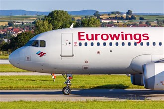 An Airbus A320 aircraft of Eurowings with the registration D-AEWW at Stuttgart Airport