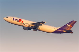A FedEx Express Airbus A300-600 with registration N740FD at Malpensa airport in Milan