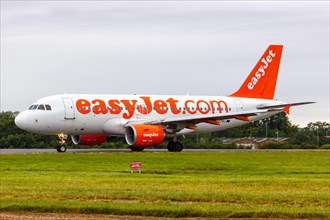 An EasyJet Airbus A319 with the registration G-EZAU at London Southend Airport