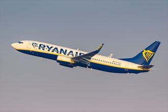 A Ryanair Boeing 737-800 aircraft with registration EI-DAD at Malpensa Airport in Milan