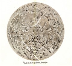 Map of the lunar surface visible from the earth