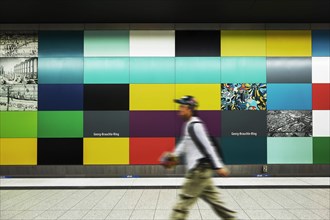 Wall with colored rectangles