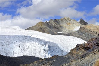 Mountain peak and glacier tongue