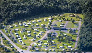 Camping site with caravans