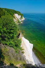 View of the chalk cliffs on the Baltic Sea