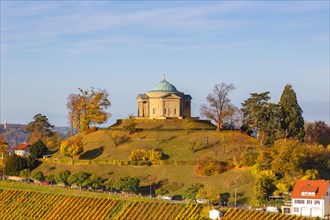 Grave chapel Wuerttemberg Rotenberg vineyards autumn city trip in Stuttgart