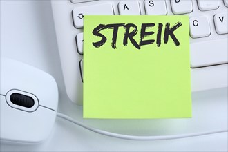 Strike strike demonstration demo protest business concept mouse computer keyboard