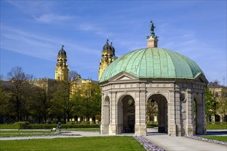 Diana Temple in Hofgarten and Theatine Church