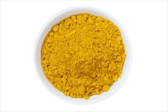Curry powder curry powder spice from above clipping frame against a white background