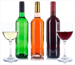 Wine bottles glass wine bottles wine glass red wine rose white wine white wine exempted exempted isolated