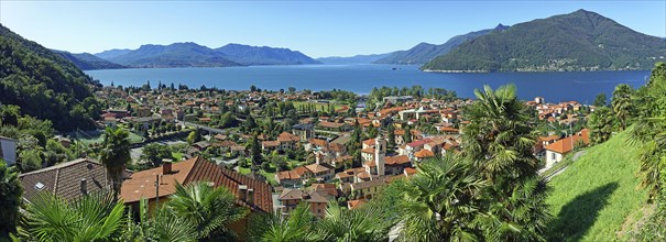 Panorama over Maccagno and Lake Maggiore