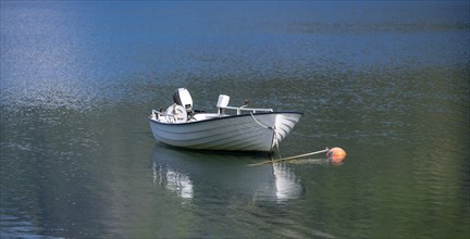 Boat at the fjord Higravfjord