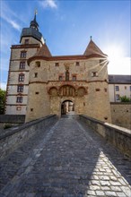 Entrance gate of the fortress Marienberg with Marienkirche