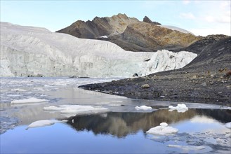Glacial lake with reflection