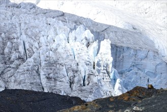 Weathered glacier ice