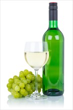 Wine wine bottle wine glass bottle green glass white wine white wine grapes alcohol drink exempted exempt isolated