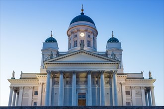 Cathedral cathedral church Tuomiokirkko evening night travel tourism in Helsinki