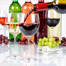 Pour wine pour wine bottle wine glass red wine square bottle alcohol