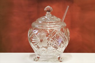 Glass punch bowl from the 1950s