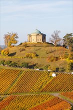 Grave chapel Wuerttemberg Rotenberg vineyards autumn city trip in Stuttgart