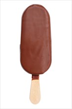 Popsicle chocolate ice cream chocolate summer isolated cropped on a white background