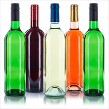 Wine Bottles Wine Bottles Colorful Collection Red Wine White Wine Rose Exempted
