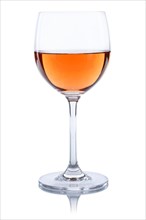 Wine glass wine glass rose rose wine exempted exempt isolated