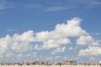 Blue sky with clouds over the beach