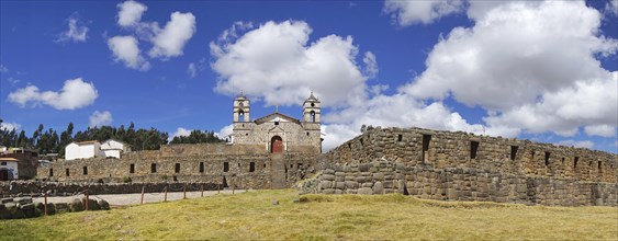 Inca sun temple with colonial church on top