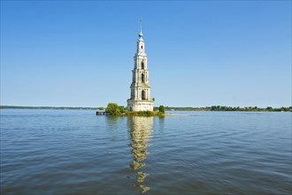church tower of submerged Saint Nicholas cathedral