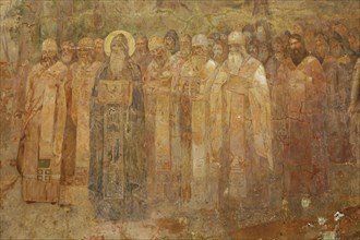 Fresco in front of the Kiev Cave Monastery or Holy Assumption Monastery