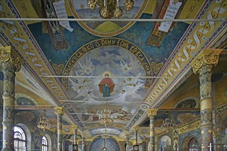 Ceiling frescoes in the refectory