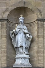 Sculpture of Empress Kunigunde at the baroque Bartholomaeuskirche