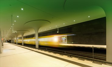 Exiting subway at the newly built station Rotes Rathaus