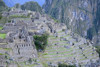Inca ruined city at dawn