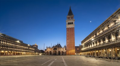 St. Mark's Square with Campanile di San Marco in morning atmosphere