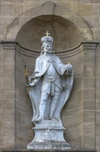 Sculpture of Emperor Henry II at the Baroque Bartholomew Church