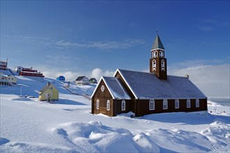 Zion Church in the snow