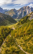 Alpine panorama in autumn