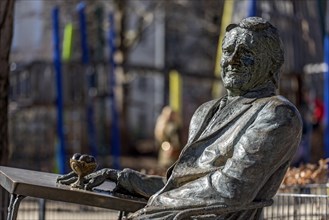 Monument to actor Helmut fisherman as Monaco Franze