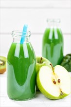 Green smoothie juice apple green kiwi spinach fruit juice fruit fruits fresh