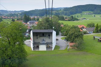 View from the gondola of the Hochfellnbahn