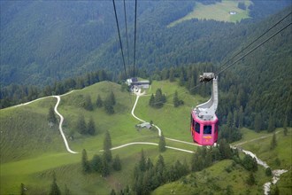 View from gondola of Hochfellnbahn