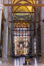 Interior with altar of the Basilica dei Santi Giovanni e Paolo