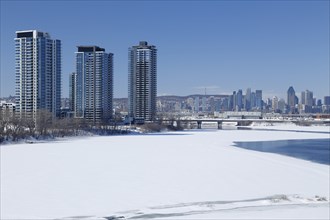 High-rise buildings on the Saint Lawrence River