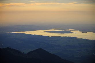 View from Hochfelln to Chiemsee