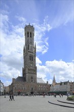 Market with Belfry Tower and Cloth Hall