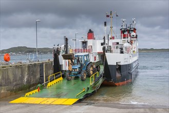 'Caledonian MacBrayne' ferry at harbour