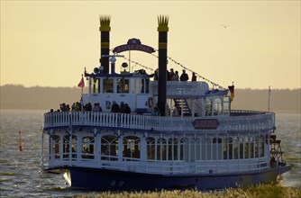 Paddle steamer with birdwatchers